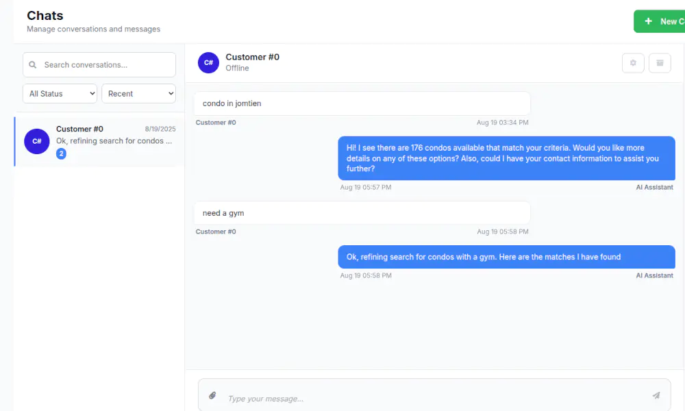 AI assisted realtime chat